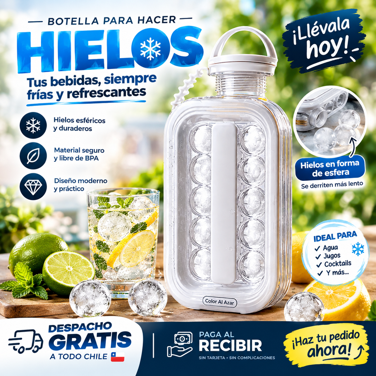 IceBall Bottle™ | Botella Molde para Cubos de Hielo