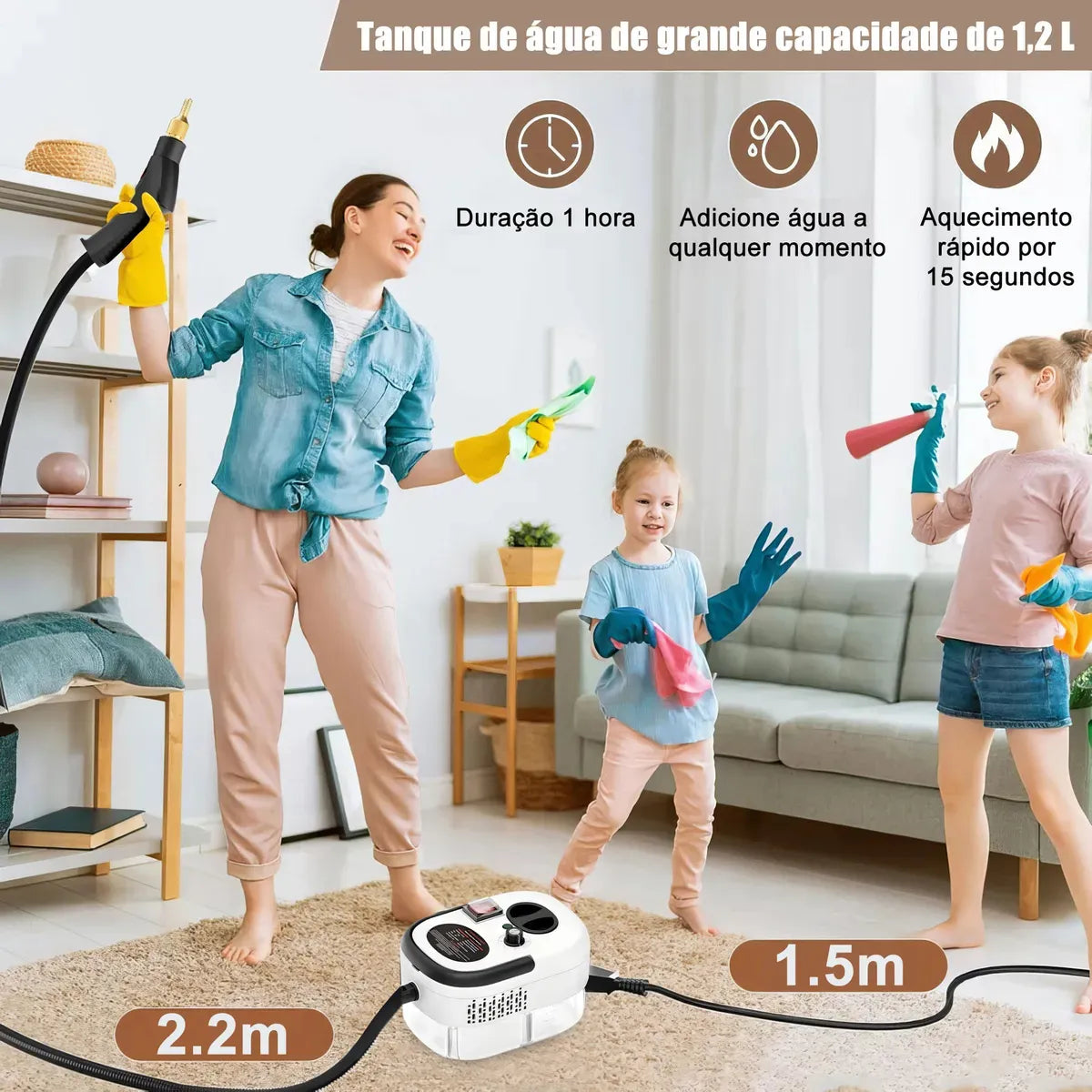 Limpiador A Vapor Presión 2500w - Premium
