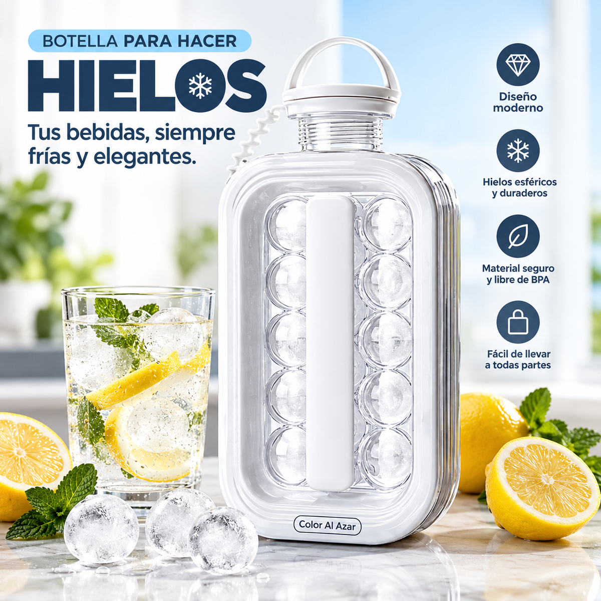 IceBall Bottle™ | Botella Molde para Cubos de Hielo