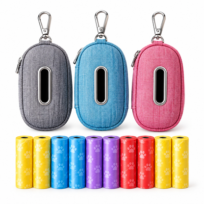 Kit Paseo Perro - Bolso Porta Bolsas + 120 Bolsas Higiénicas