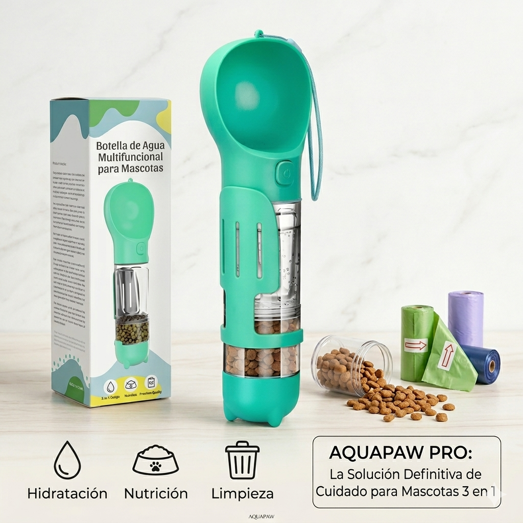Botella Dispensadora 3 En 1 Para Mascota