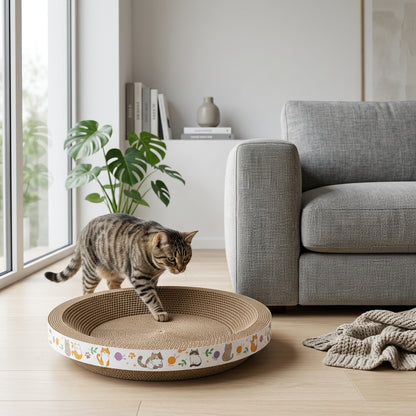 Rascador para Gatos de Cartón – Cama para Rascar y Descansar