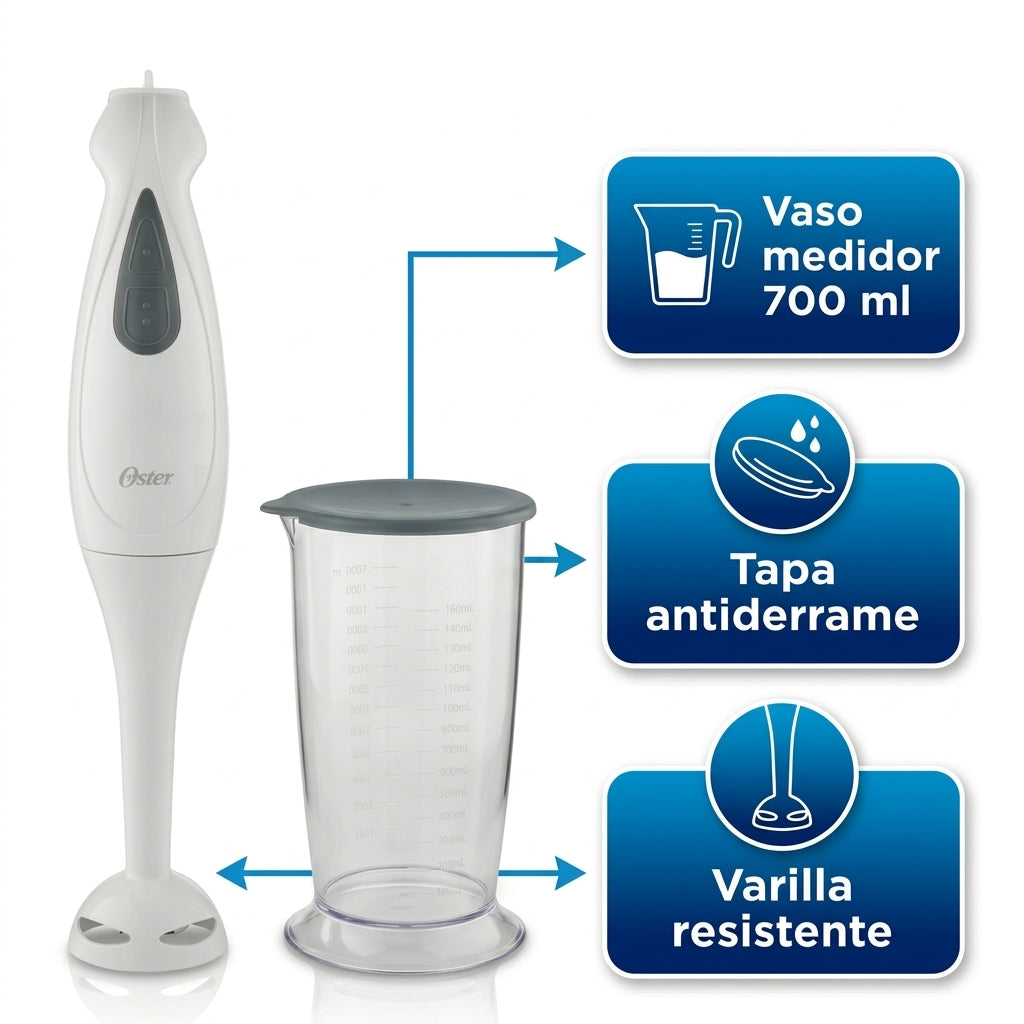 Batidora de Inmersión Oster 2609 250W con Vaso Medidor