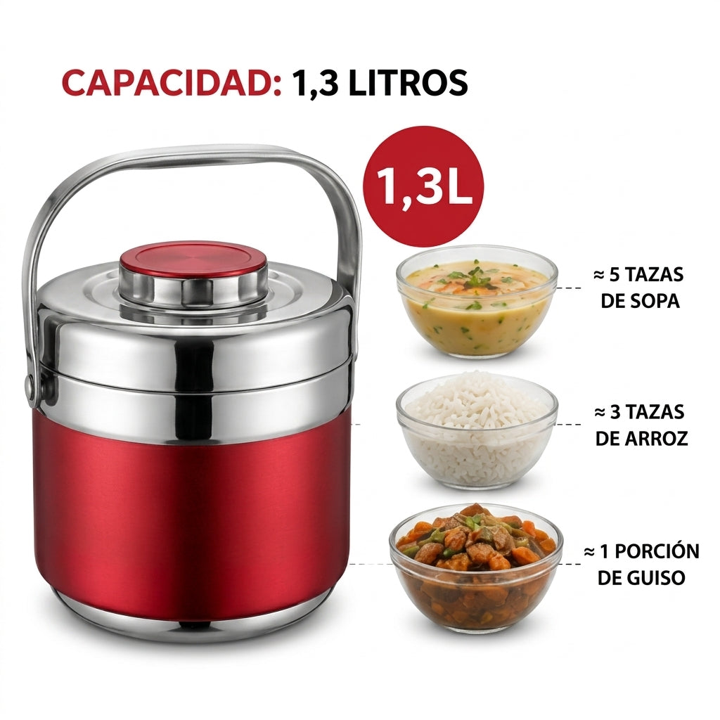 Termo Para Comida 1.3 Litros Acero Inoxidable