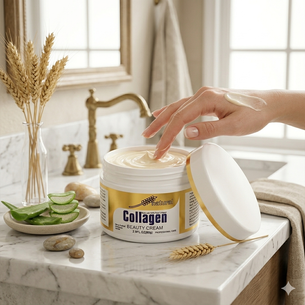 Crema Facial Blanqueadora e Hidratante con Colágeno - Flower Secret