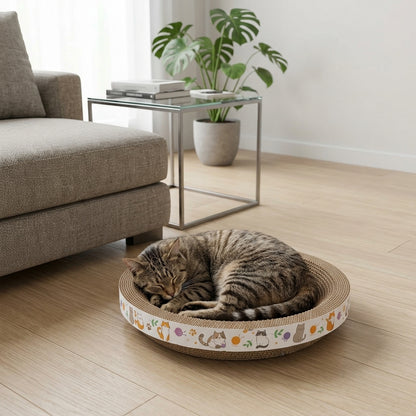Rascador para Gatos de Cartón – Cama para Rascar y Descansar