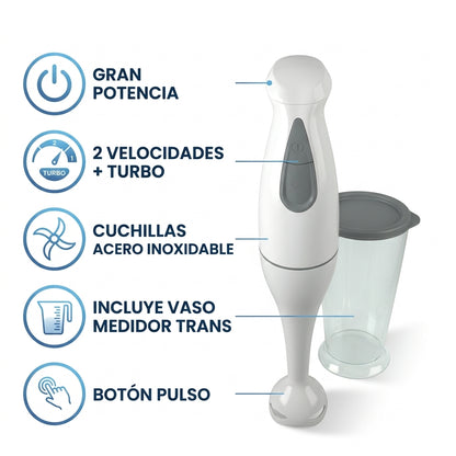 Batidora de Inmersión Oster 2609 250W con Vaso Medidor