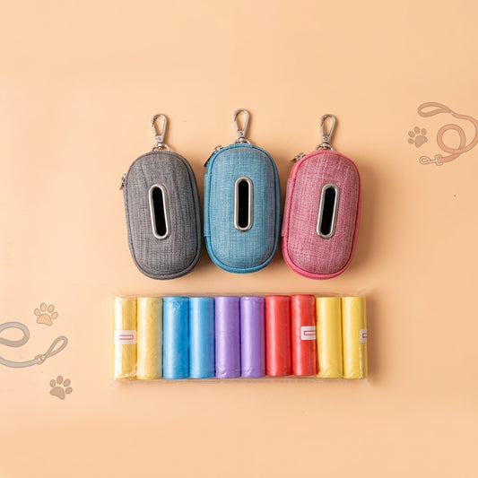 Kit Paseo Perro - Bolso Porta Bolsas + 120 Bolsas Higiénicas