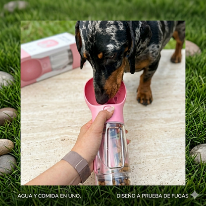 Botella Dispensadora 3 En 1 Para Mascota