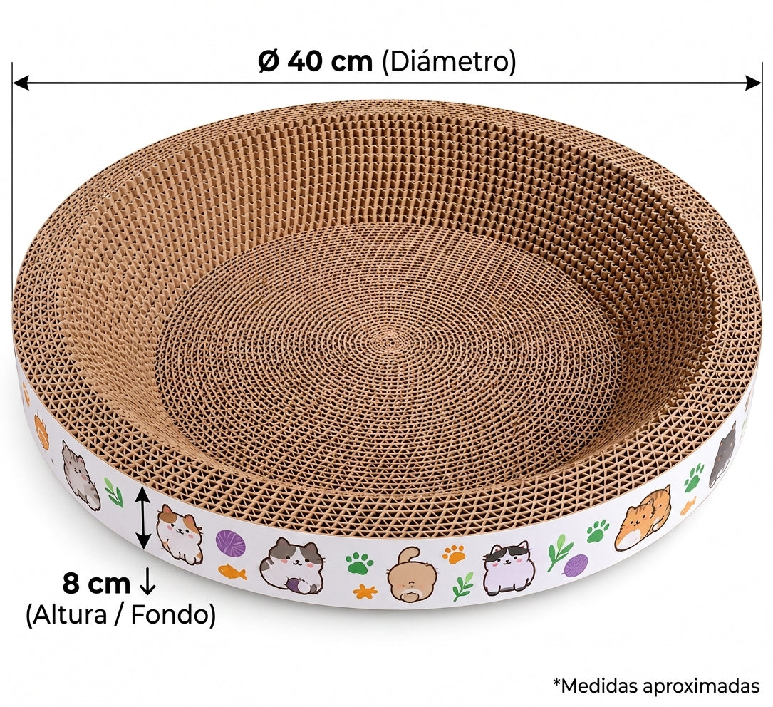 Rascador para Gatos de Cartón – Cama para Rascar y Descansar