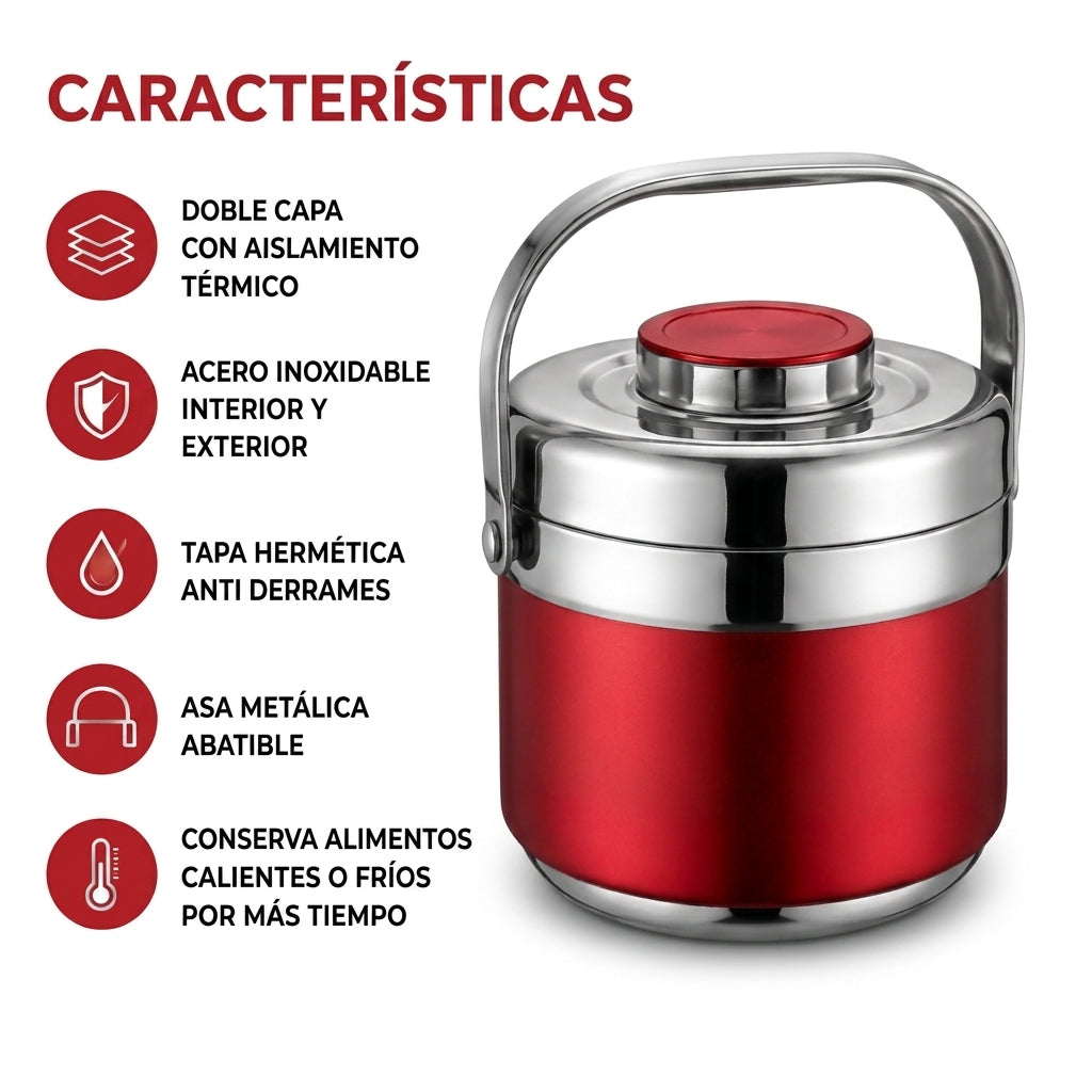 Termo Para Comida 1.3 Litros Acero Inoxidable