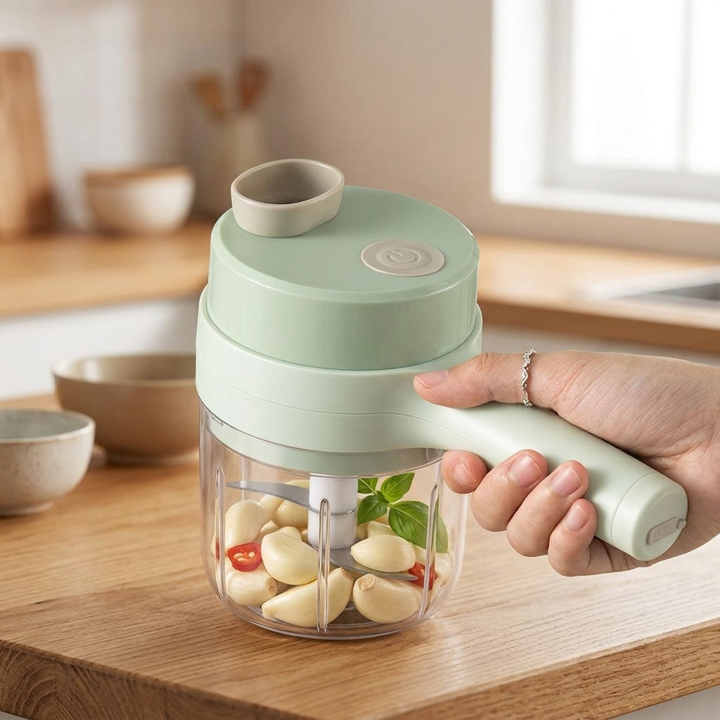 Cortador de Verduras Eléctrico para Cebolla, Ajo y Más